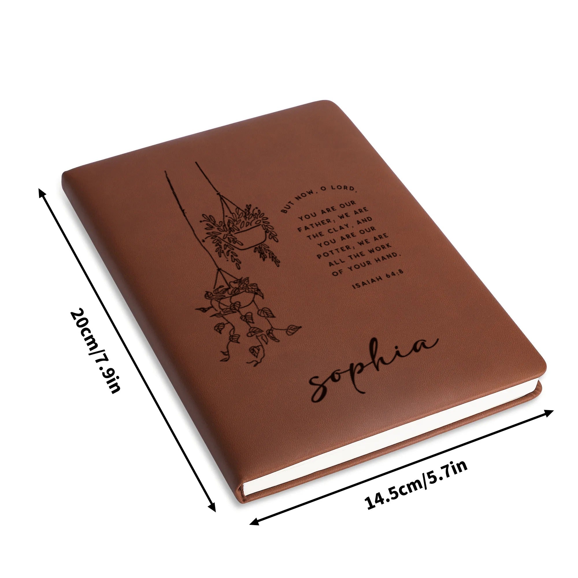 Personalized Christian Journal with "Bible Emergency Hotlines", Custom Name Prayer & Faith Notebook, Religious Gift, First Communion Gifts, Birthday. NBLAF64